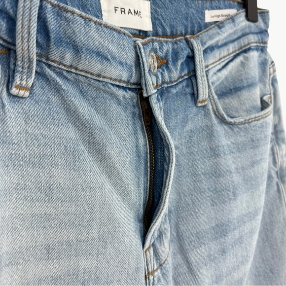 FRAME Denim Le High Straight Jean in Winslow | Sz 27 | Light Vintage Wash - Picture 8 of 15